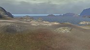 Nordland's shore with the original terrain, water and sky